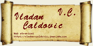Vladan Ćaldović vizit kartica